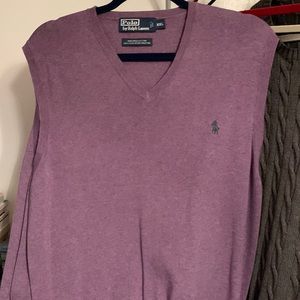 Polo Purple Sweater Vest V-Neck Size XXL PIMA cotton Like New